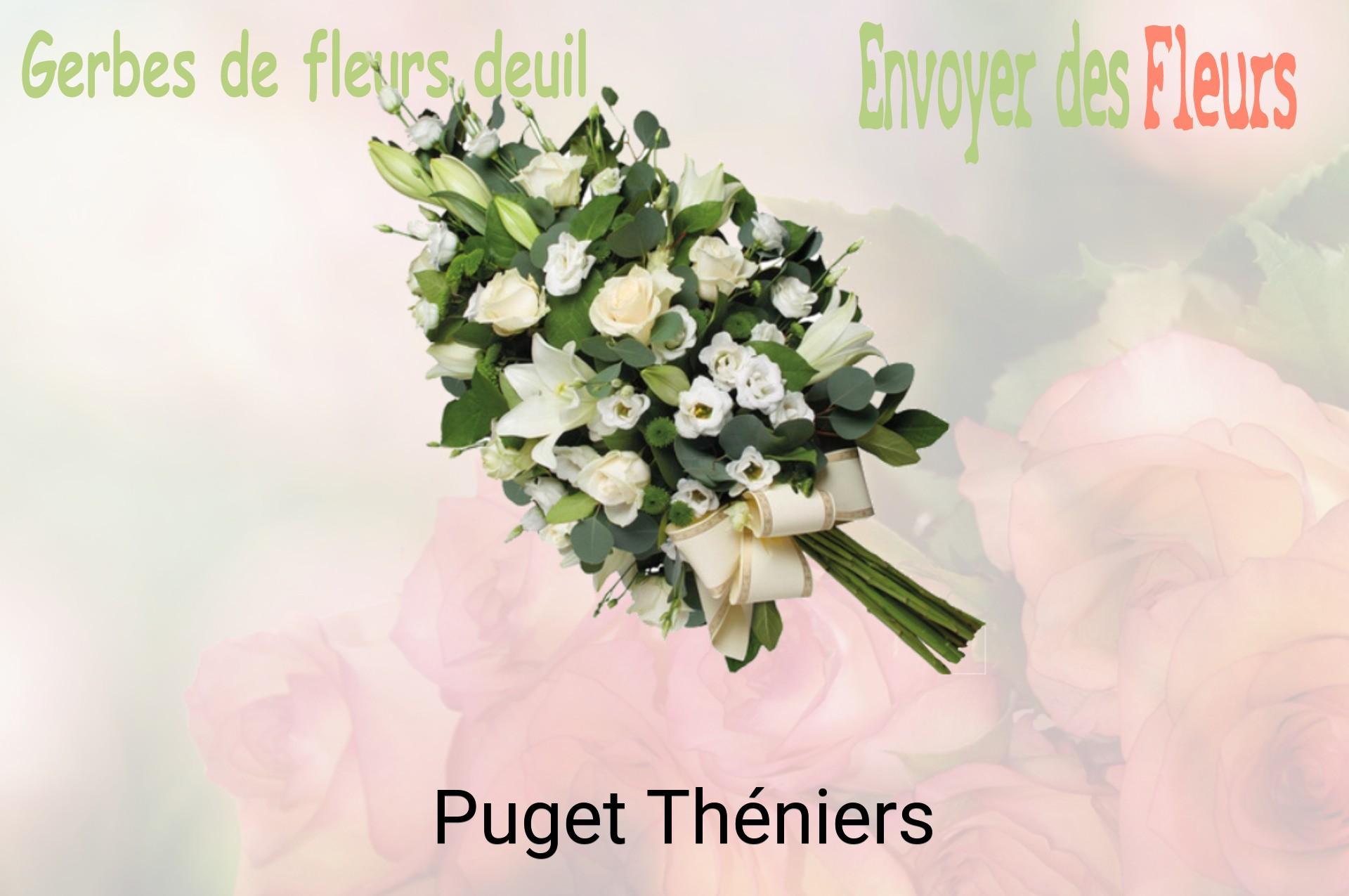 Gerbe de fleurs de deuil livrée à Puget-Théniers
